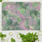 Ruwe lentegroontextuur theedoek (Gevouwen)