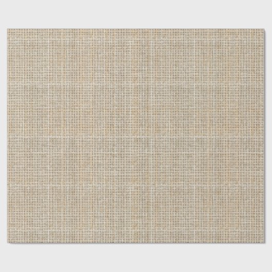Ruwe Linnen Weefsel Havermout Japandi Minimalistis Cadeaupapier (Vlak)
