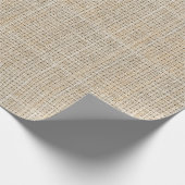 Ruwe Linnen Weefsel Havermout Japandi Minimalistis Cadeaupapier (Hoek)