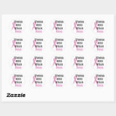 Ruwe mannen draag roze ronde sticker (Vel)