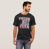 Ruwe Mannen Draag Roze T-shirt (Voorkant volledig)