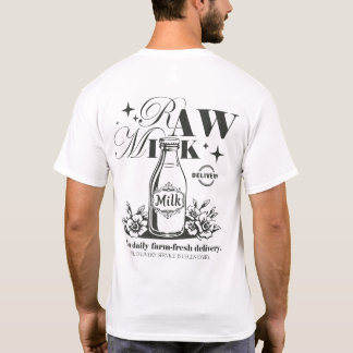 Ruwe Melk Dagelijkse Boerderij Verse Levering Acht T-shirt