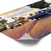 Ruwe motorfietsen met lage riemen poster (Hoek)