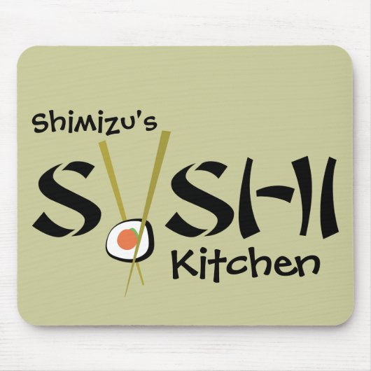 Ruwe Muismatten van organische planten van Sushi (Voorkant)
