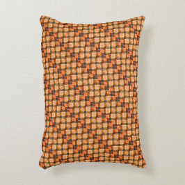 Ruwe oranje schaakdelen die nieuwe vierkante vorme accent kussen