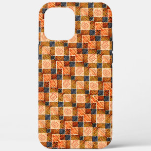 Ruwe oranje schaakdelen die nieuwe vierkante vorme Case-Mate iPhone case