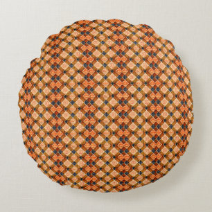 Ruwe oranje schaakdelen die nieuwe vierkante vorme rond kussen