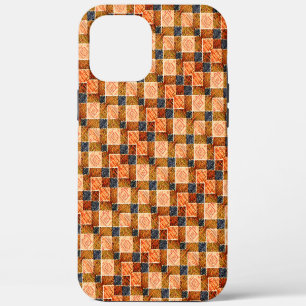Ruwe oranje schaakstukken die nieuwe vierkante vor iPhone 12 pro max hoesje