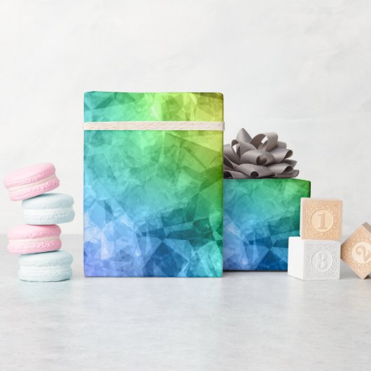 Ruwe pacock Blue textuur Cadeaupapier (Baby Shower)