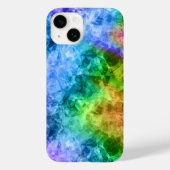 Ruwe pacock Blue textuur Case-Mate iPhone Case (Achterkant)