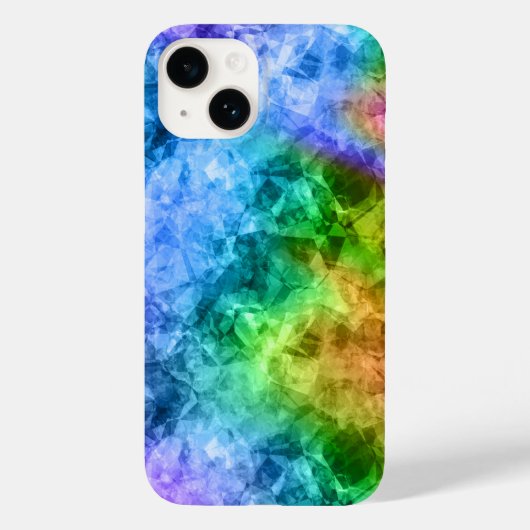 Ruwe pacock Blue textuur Case-Mate iPhone Case (Achterkant)