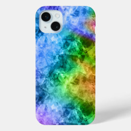 Ruwe pacock Blue textuur iPhone 15 Mini Hoesje