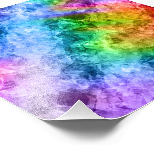 Ruwe pacock Blue textuur Foto Afdruk (Hoek)