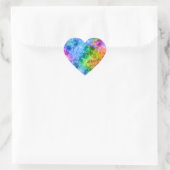 Ruwe pacock Blue textuur Hart Sticker (Tas)