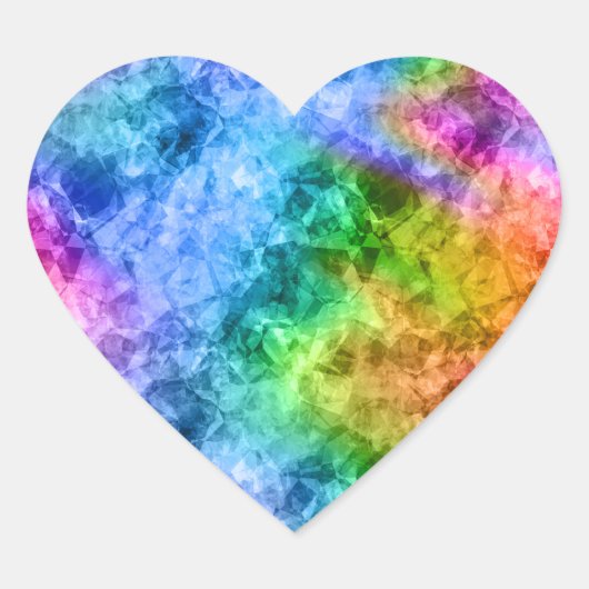 Ruwe pacock Blue textuur Hart Sticker (Voorkant)