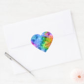 Ruwe pacock Blue textuur Hart Sticker (Envelop)