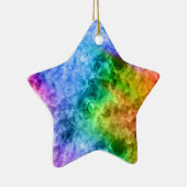 Ruwe pacock Blue textuur Keramisch Ornament (Rechts)