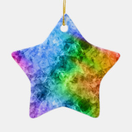 Ruwe pacock Blue textuur Keramisch Ornament