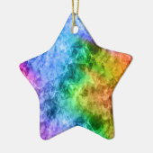 Ruwe pacock Blue textuur Keramisch Ornament (Links)