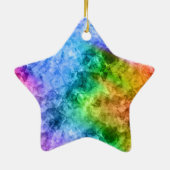 Ruwe pacock Blue textuur Keramisch Ornament (Achterkant)