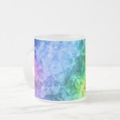 Ruwe pacock Blue textuur Matglas Koffiemok (Voorkant links)
