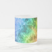 Ruwe pacock Blue textuur Matglas Koffiemok (Center)