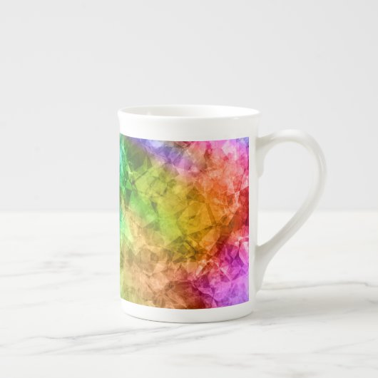 Ruwe pacock Blue textuur Porselein Kop (Rechts)