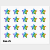 Ruwe pacock Blue textuur Ster Sticker (Vel)