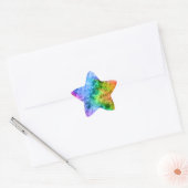 Ruwe pacock Blue textuur Ster Sticker (Envelop)