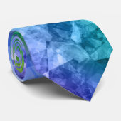 Ruwe pacock Blue textuur Stropdas (Opgerold)