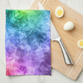 Ruwe pacock Blue textuur Theedoek (Quarter Fold)