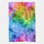 Ruwe pacock Blue textuur Theedoek (Verticaal)