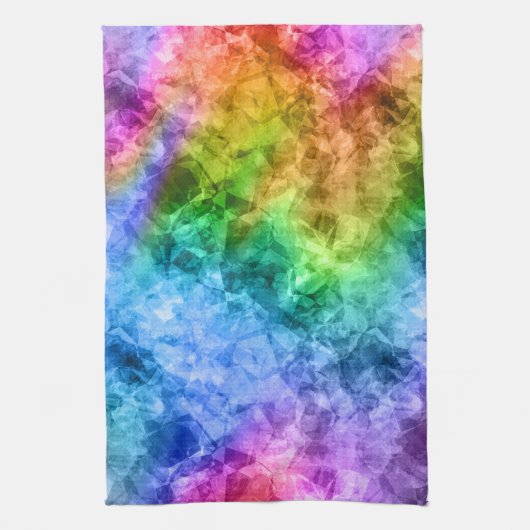 Ruwe pacock Blue textuur Theedoek (Verticaal)