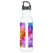 Ruwe pacock Blue textuur Waterfles (Achterkant)