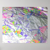 Ruwe papieren kribbel Abstract modern kunstwerk af Poster (Voorkant)