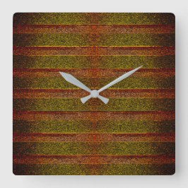 Ruwe, reliëfhoudende en gearceerde strepen, groenr vierkante klok