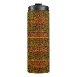 Ruwe, reliëfhoudende en gearceerde strepen, roodba thermosbeker