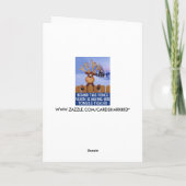 Ruwe rendierKerstmis Feestdagen Kaart (Achterkant)