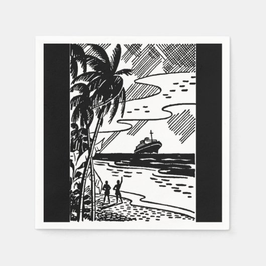 Ruwe restantpapier servet (Voorkant)