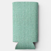 Ruwe ribbelstrepen in bladgroen seltzer blikjeskoeler (Achterkant)