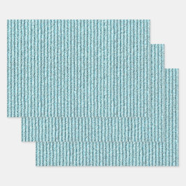 Ruwe ribbelstrepen in helder aqua inpakpapier vel