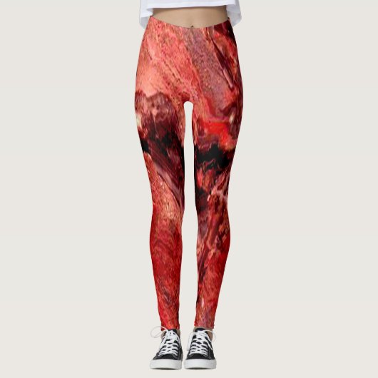 Ruwe Rode Rots Mars Broek Uniek Leggings (Voorkant)