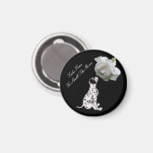 Ruwe Rozen Puppy Roos Inspirerend Magnet (Voorkant / Achterkant)