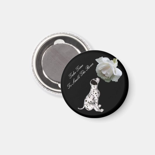 Ruwe Rozen Puppy Roos Inspirerend Magnet (Voorkant / Achterkant)