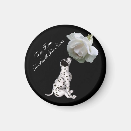 Ruwe Rozen Puppy Roos Inspirerend Magnet (Voorkant)