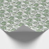 Ruwe Schets Chili Peppers op groen Cadeaupapier (Hoek)