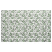 Ruwe Schets Chili Peppers op groen Stof (Fat Quarter)