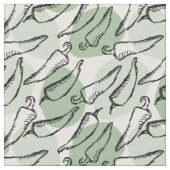 Ruwe Schets Chili Peppers op groen Stof (Close Up)