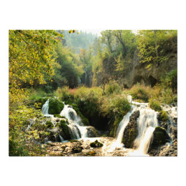 Ruwe sluis Herfsten Spear vis Canyon South Dakota Foto Afdruk