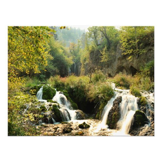 Ruwe sluis Herfsten Spear vis Canyon South Dakota Foto Afdruk (Voorkant)